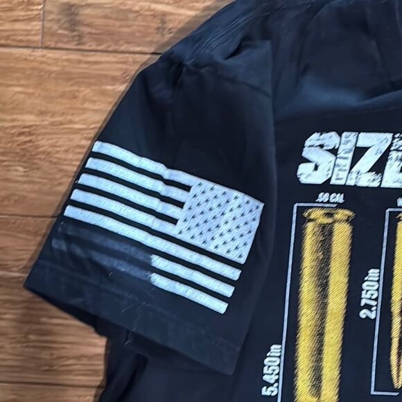 Grunt Style Men's "Size Matters" Black Bullets Beer Military Graphic T-Shirt, XL - Picture 7 of 7